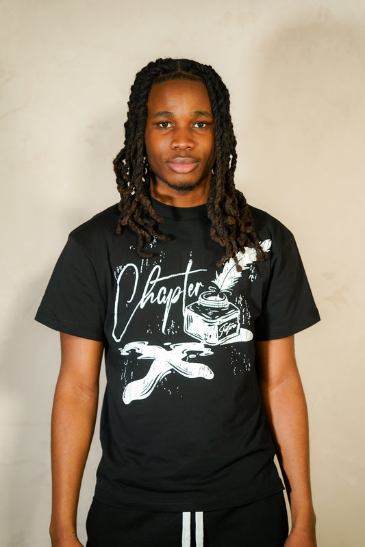 'Untold story' Oversized T - shirt (Black)