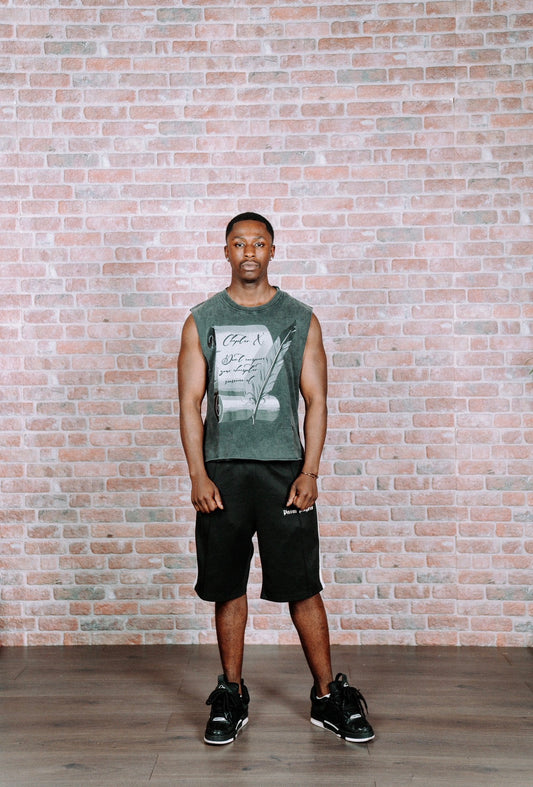 Acid Wash Sleeveless Vest
