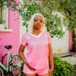 Pink Mesh Jersey Set