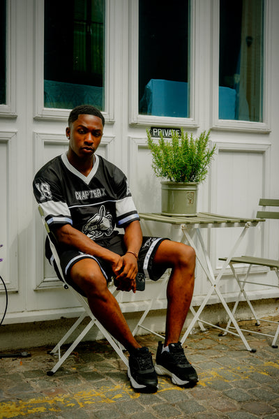 Black Mesh Jersey Set