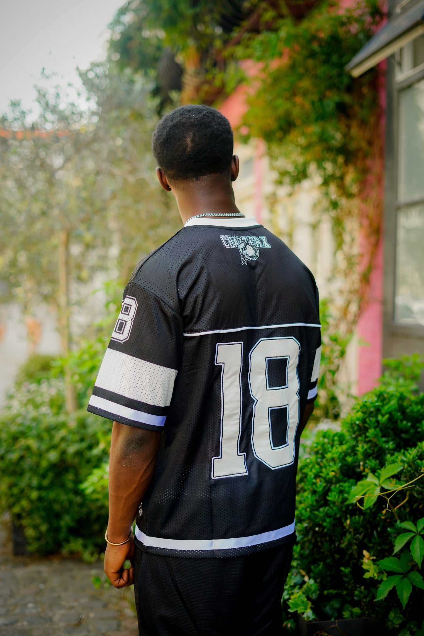 Black Mesh Jersey Set