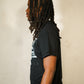 'Untold story' Oversized T - shirt (Black)