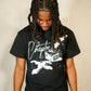 'Untold story' Oversized T - shirt (Black)