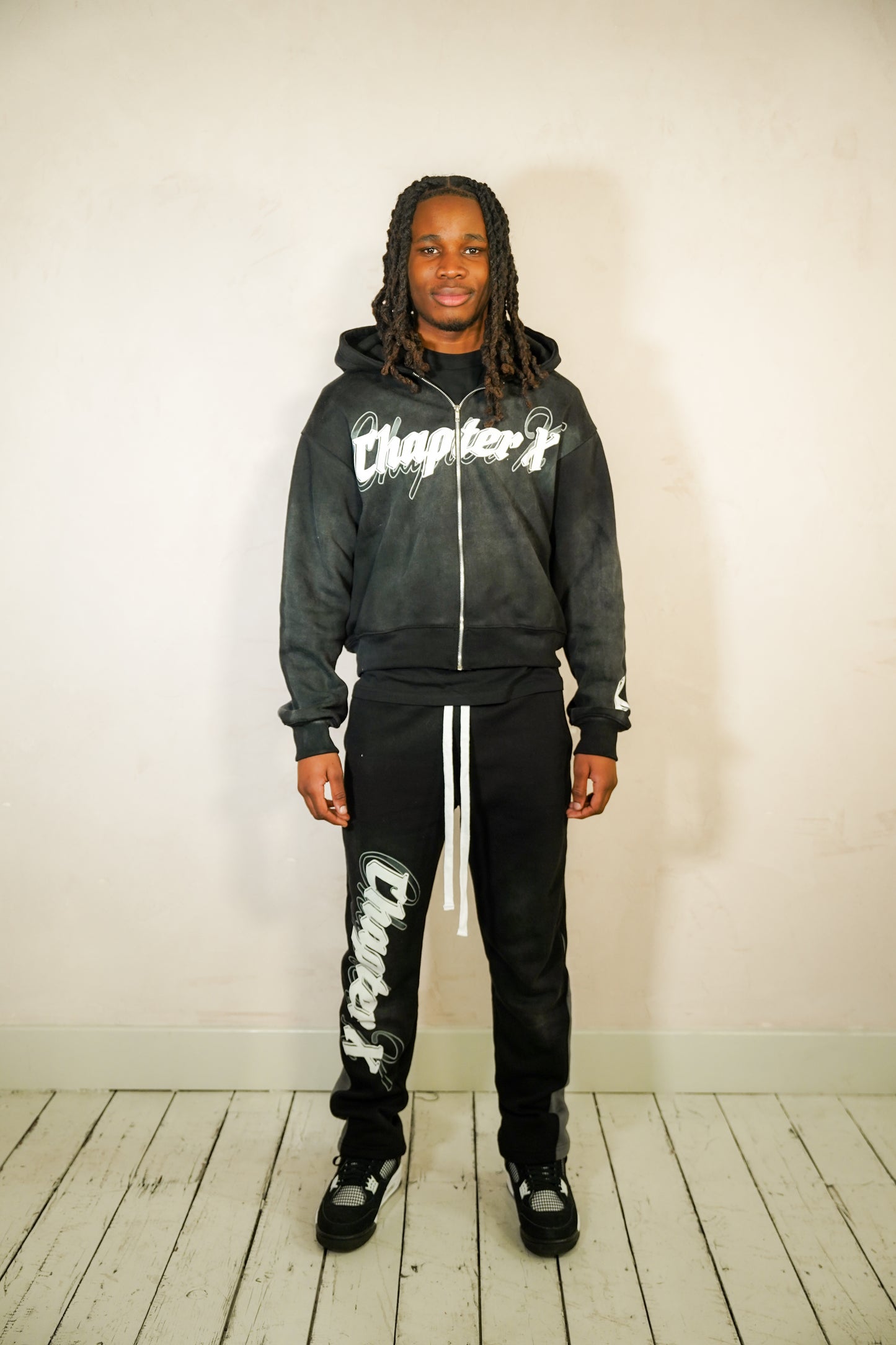 Black Zipped Tracksuit