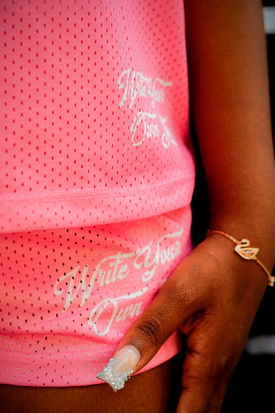 Pink Mesh Jersey Set