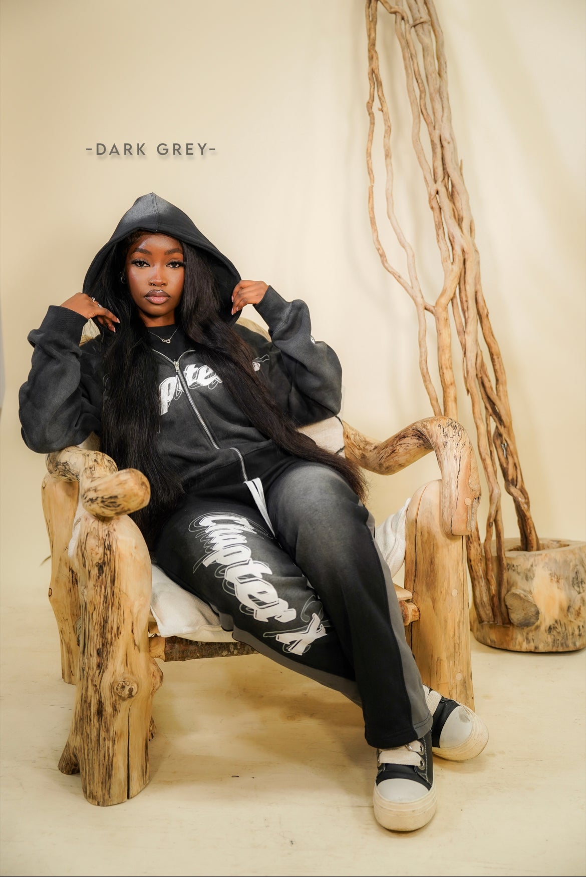 Dark Grey Zipped Tracksuit