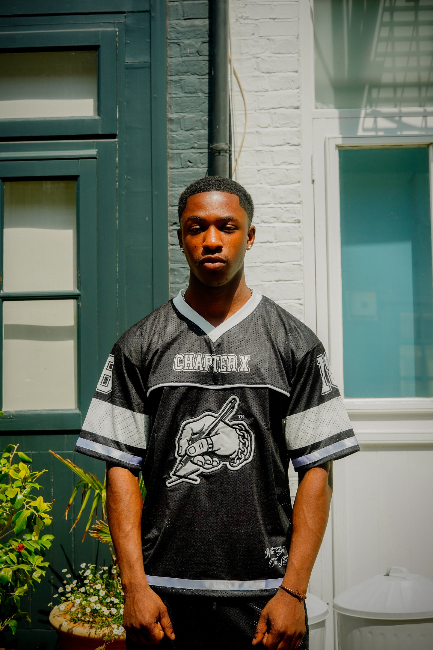 Black Mesh Jersey Set