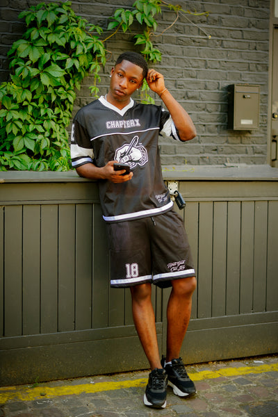 Black Mesh Jersey Set