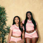 Pink Mesh Jersey Set